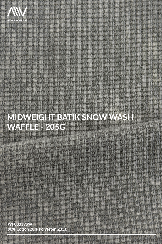 WF00019SW - Midweight Batik Snow Wash Waffle - 205G
