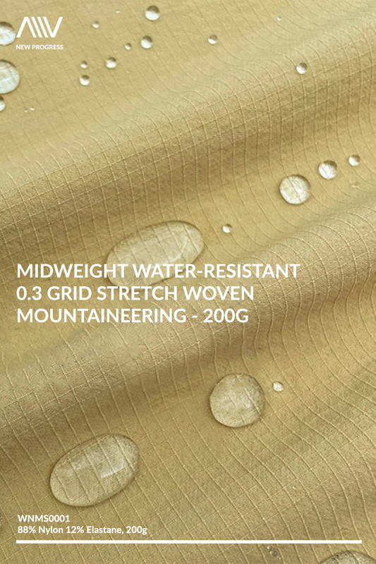 WNMS0001 - Midweight Water-Resistant 0.3 Grid Stretch Woven Mountaineering - 200G