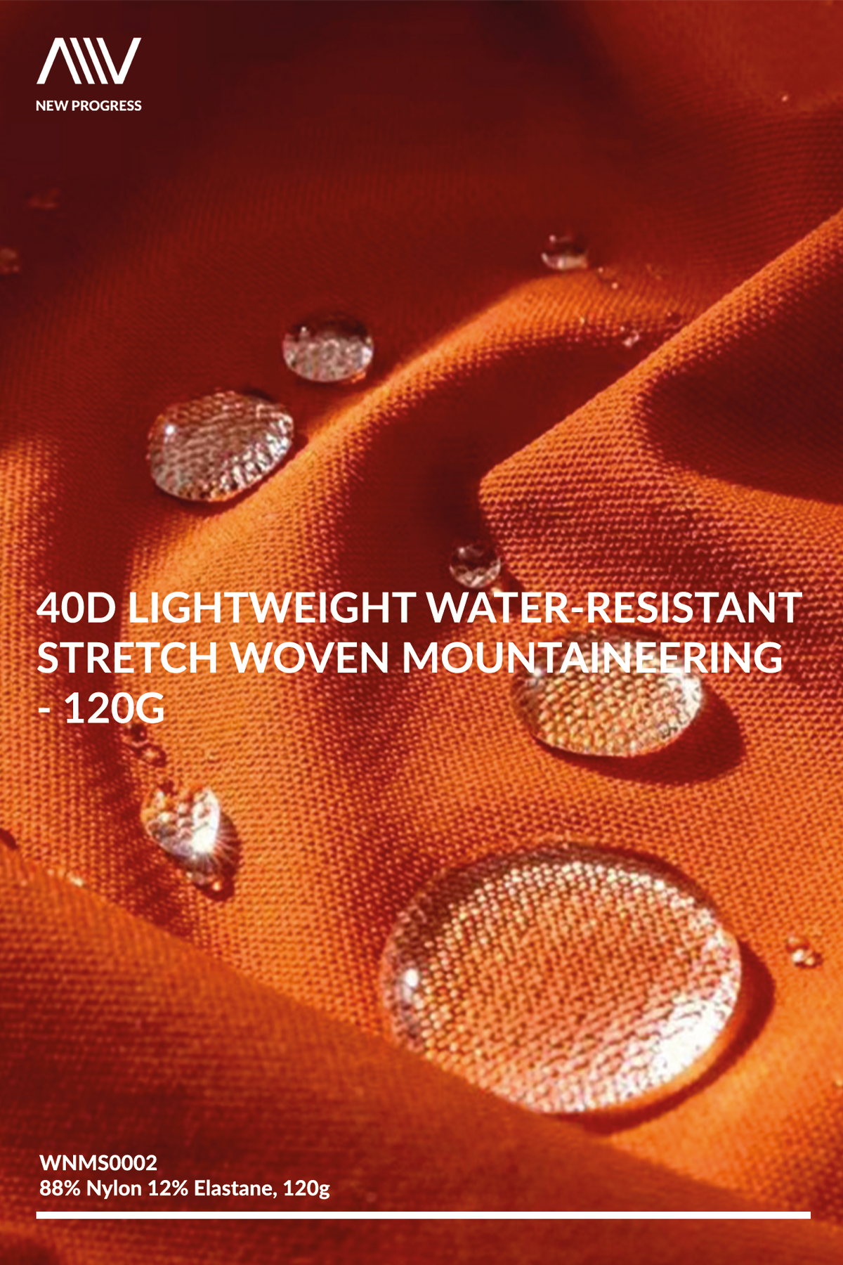 WNMS0002 - 40D Lightweight Water-Resistant Stretch Woven Mountaineering - 120G