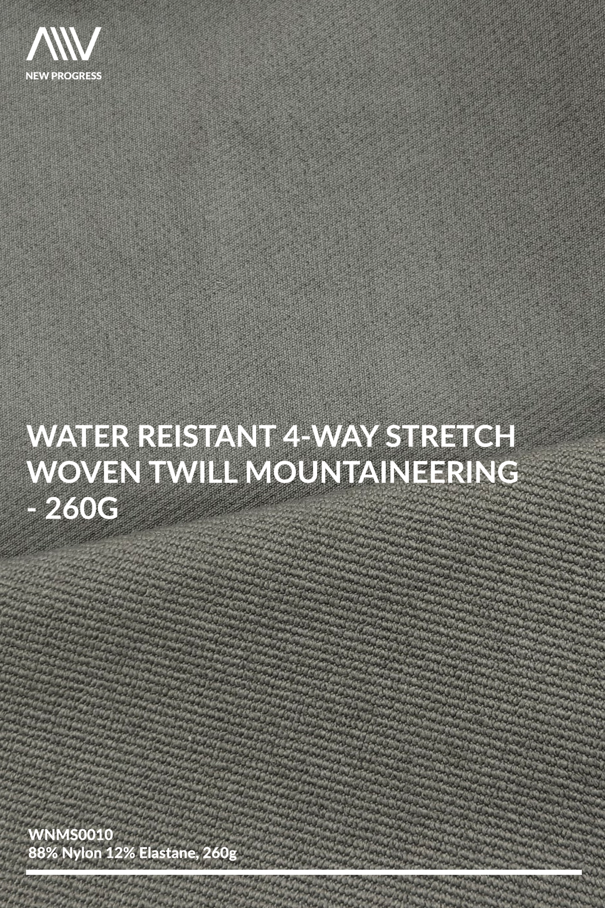 WNMS0010 - Water-Resistant 4-Way Stretch Twill Woven Mountaineering - 260G