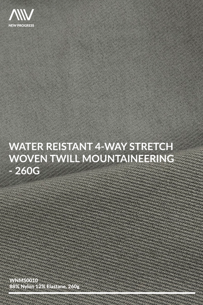 WNMS0010 - Water-Resistant 4-Way Stretch Twill Woven Mountaineering - 260G