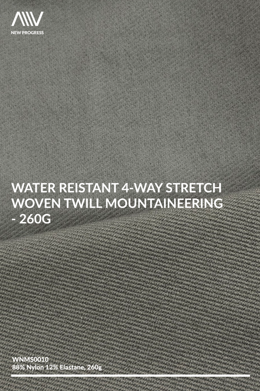 WNMS0010 - Water-Resistant 4-Way Stretch Twill Woven Mountaineering - 260G