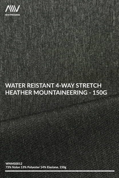 WNMS0012 - Water-Resistant 4-Way Stretch Heather Woven Mountaineering - 150G