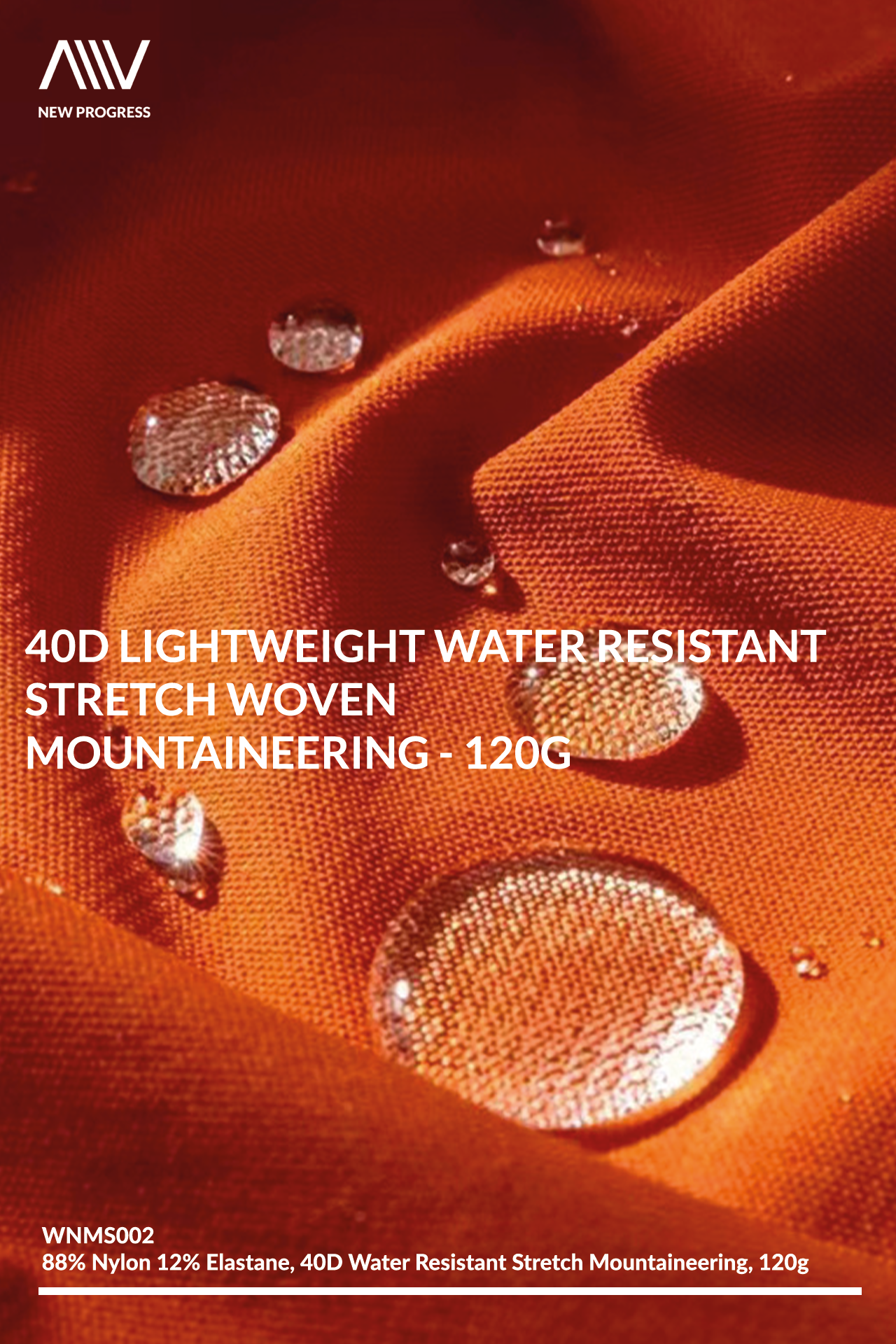 WNMS002 - 40D LIGHTWEIGHT WATER-RESISTANT WOVEN STRETCH MOUNTAINEERING - 120G