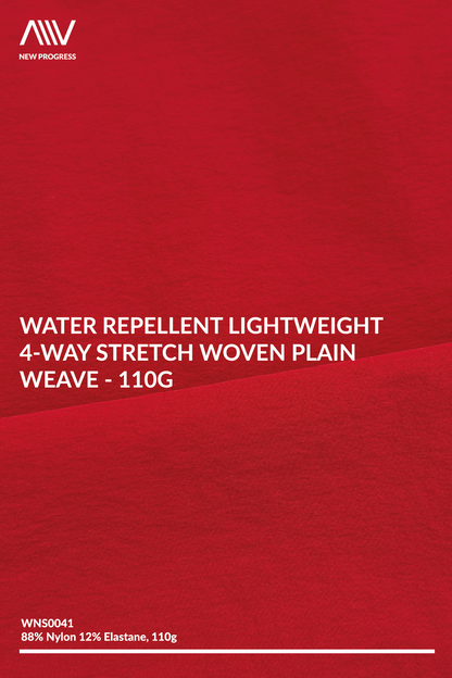 WNS0041 - Water Repellent Lightweight 4-way Stretch Woven Plain Weave - 110G