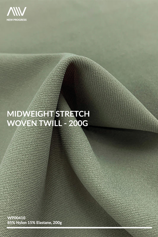 WP00410 - Midweight Stretch Woven Twill - 200G