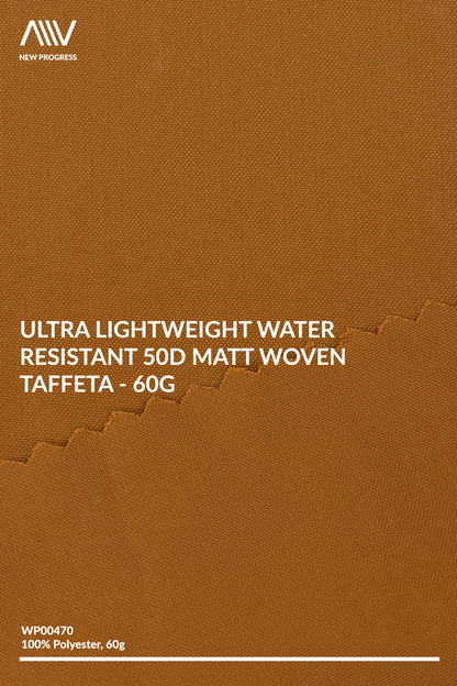 WP00470 - Ultra Lightweight Water Resistant 50D Matt Woven Taffeta - 60G
