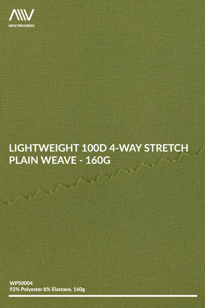 WPS0004 - Lightweight 100D 4-Way Stretch Plain Weave - 160G