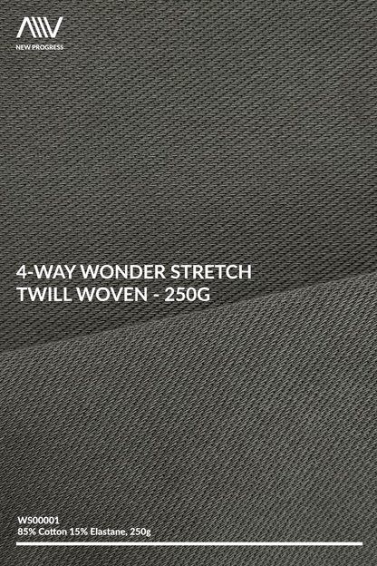 WS00001 - 4-way Wonder Stretch Twill Woven - 250G