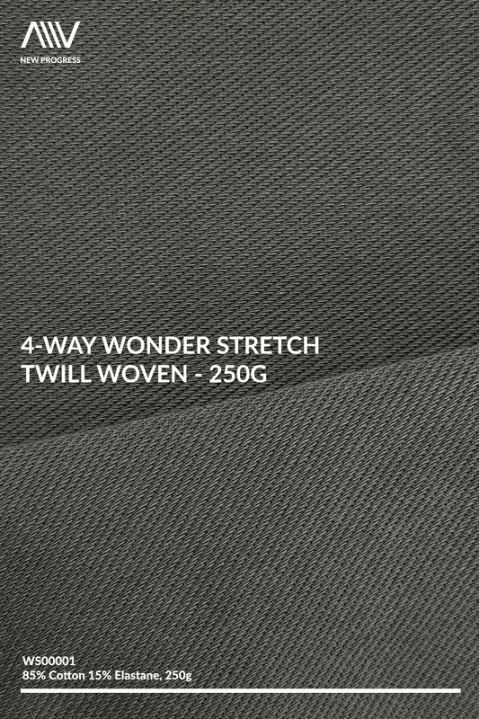 WS00001 - 4-way Wonder Stretch Twill Woven - 250G