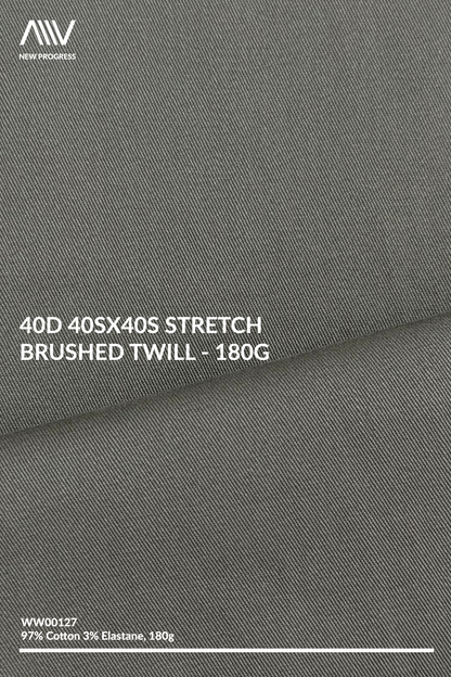 WW00127 - 40D 40sx40s Stretch Brushed Twill - 180G