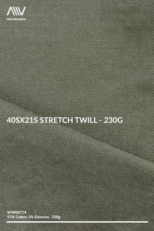 WW00714 - 40sx21s Stretch Twill - 230G
